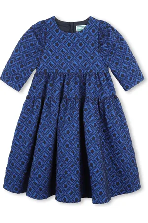 Kenzo Jurk met lange mouwen en logo jacquard