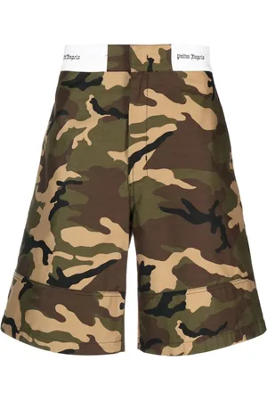 Palm Angels Shorts met camouflageprint