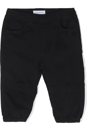 Emporio Armani Broek met geplooid detail en toelopende pijpen