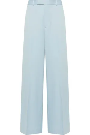 Gucci Wollen broek met wijde pijpen