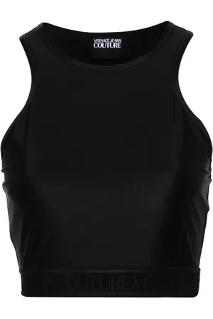 VERSACE Cropped top met logoband