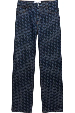 Msgm Katoenen jeans met monogramprint