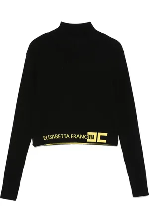 Elisabetta Franchi Intarsia trui met logo