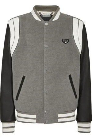 Philipp Plein Bomberjack met leren mouwen