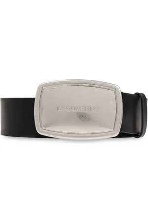Dsquared2 Leren riem met gegraveerd logo