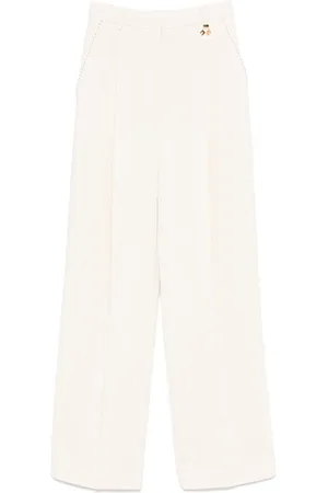 Elisabetta Franchi Crêpe broek met contrasterende stiksels