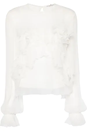 ERMANNO SCERVINO Blouse met bloemenpatch