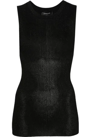 Fabiana Filippi Geribbelde tanktop met metallic