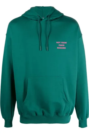 Drôle de Monsieur Hoodie met geborduurde tekst