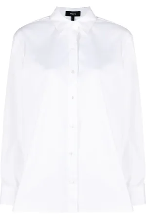 THEORY Blouse van katoenmix