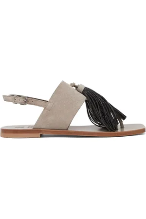 Brunello Cucinelli Suède sandalen