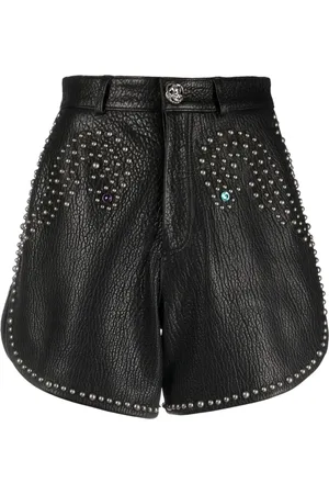 Philipp Plein Leren hotpants