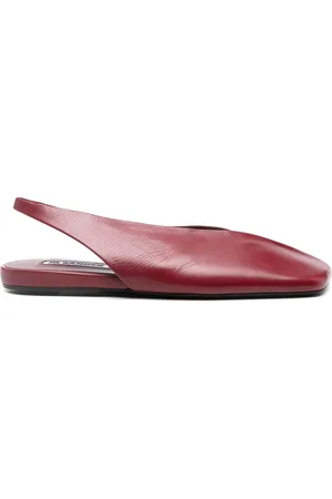 Jil Sander Leren ballerina