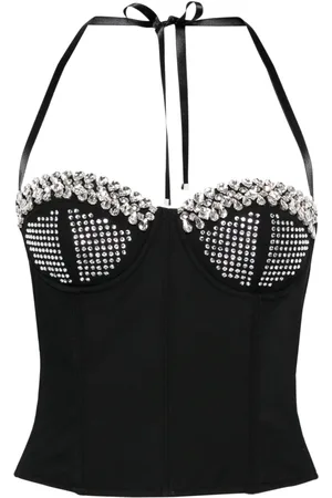 Pinko X Patrick McDowell top met edelstenen