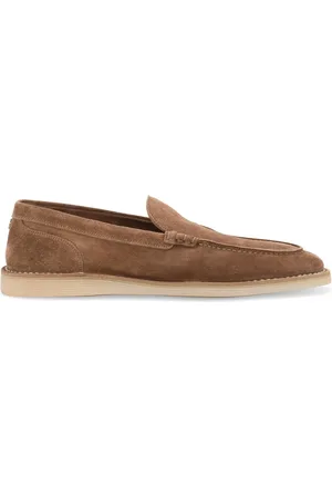 Dolce & Gabbana Suède loafers met logoplakkaat
