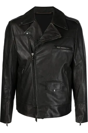 SALVATORE SANTORO Leren bikerjack