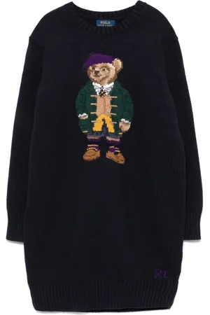 Ralph Lauren Jurk met Polo Bear intarsia