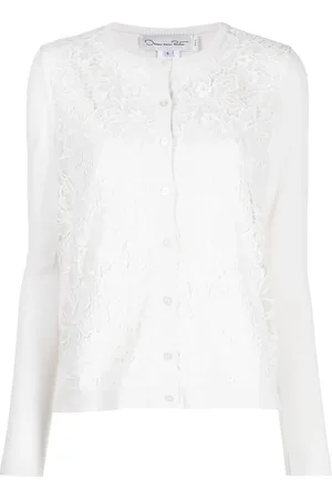 Oscar de la Renta Blouse met kant