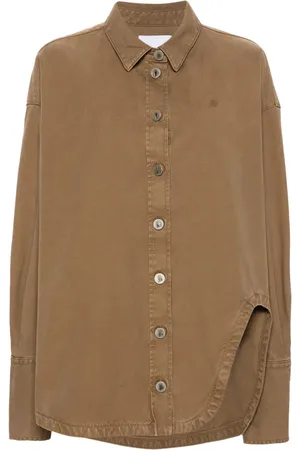 The Attico Gabardine jas met brede kraag