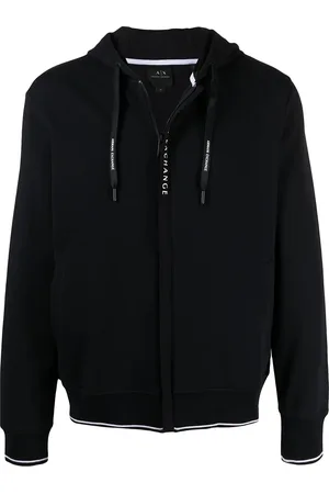 Armani Exchange Hoodie met logoprint en rits