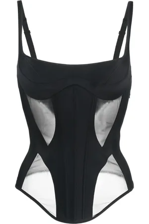 MUGLER Top met doorzichtig vlak