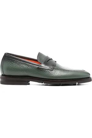 santoni Leren loafers