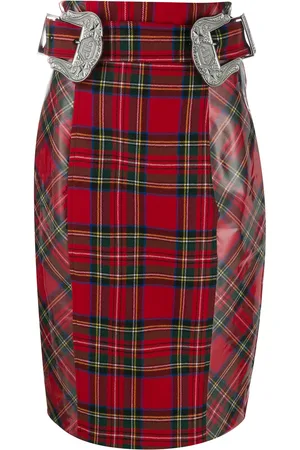 Philipp Plein Kokerrok met tartan ruit