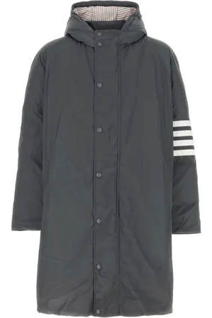 Thom Browne Hooded RWB detail coat