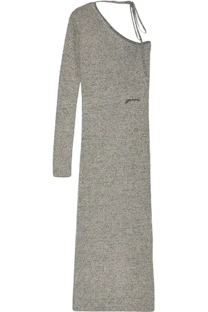 Ganni Sparkle asymmetrische jurk