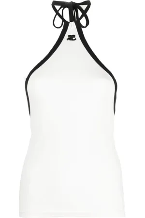 Courrèges Tanktop met geborduurd logo