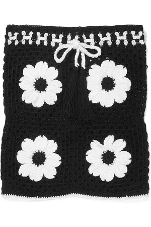 Nessi Byrd Gehaakte rok met bloemenprint