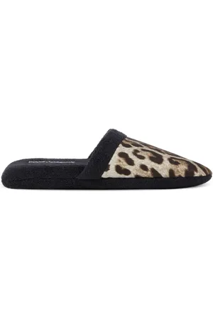 Dolce & Gabbana Slippers met luipaardprint