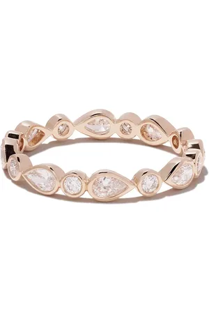 De Beers 18kt roségouden Petal ring met diamant