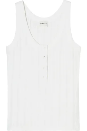 Closed Geribbelde tanktop