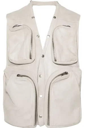 Rick Owens Leren gilet met V