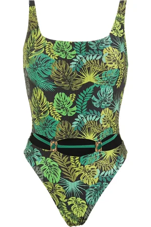 AMIR SLAMA Badpak met tropische print