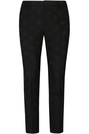 Dolce & Gabbana Wollen broek met monogram jacquard