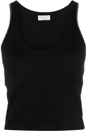 Brunello Cucinelli Tanktop verfraaid met ketting