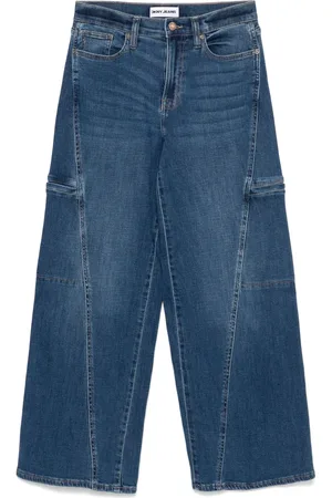 DKNY High waist jeans met wijde pijpen