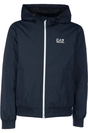 EA7 Hoodie met logoprint en rits