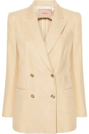 Twin-Set Twill blazer met dubbele rij knopen