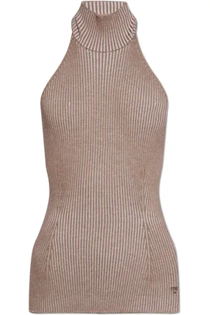 Fendi Ribgebreide haltertop