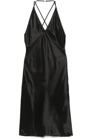 Saint Laurent Zijden jurk met open rug