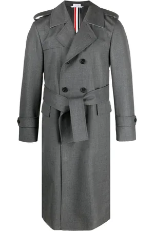 Thom Browne Wollen trenchcoat met dubbele rij knopen