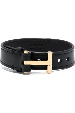 Tom Ford Leren armband met T