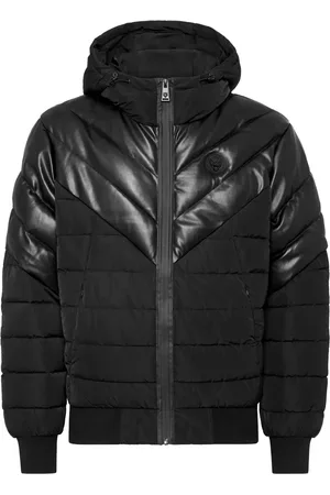 Philipp Plein Gewatteerd jack met logo applicatie