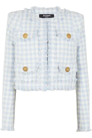 Balmain Colbert met gingham ruit