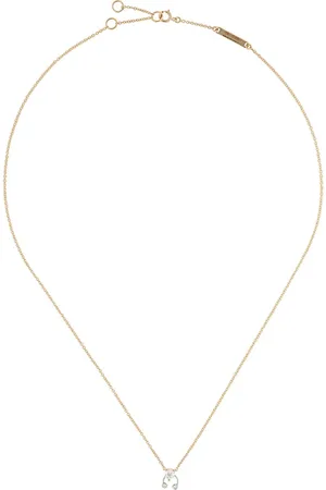 DELFINA DELETTREZ Twee in één diamanten halsketting van 18kt geel en wit