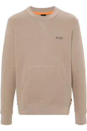 HUGO BOSS Katoenen sweater met geborduurd logo