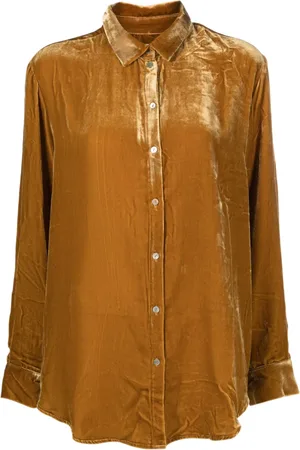 ASCENO London fluwelen pyjamashirt